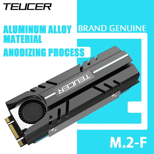 TEUCER M.2 SSD NVMe Heat Sink 2280 Solid State Disk Air Circulation