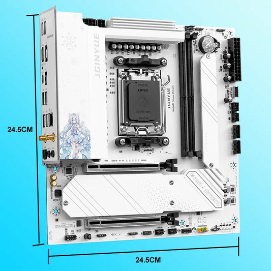 JGINYUE B650M Snow Dream AM5 DDR5 ARGB M-ATX Motherboard For Gaming