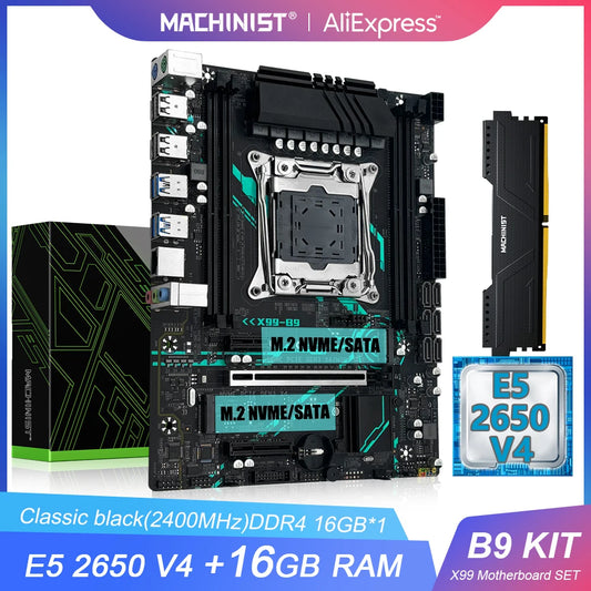 MACHINIST B9 Kit X99 Motherboard LGA2011-3 Intel Xeon E5 2650 V4 CPU