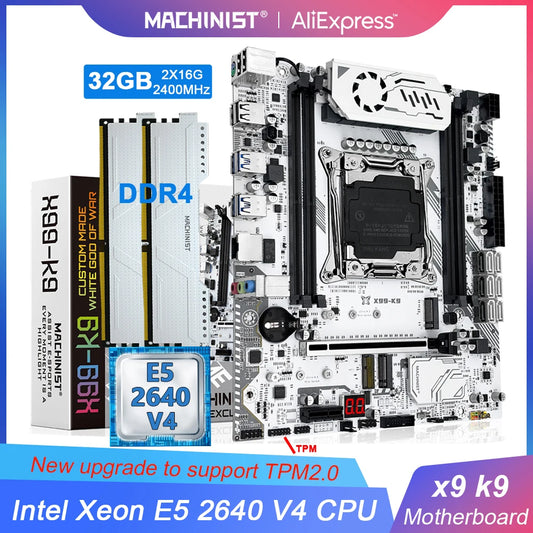 MACHINIST k9 X99 C612chip Motherboard Set LGA2011-3 Kit Xeon E5 2640
