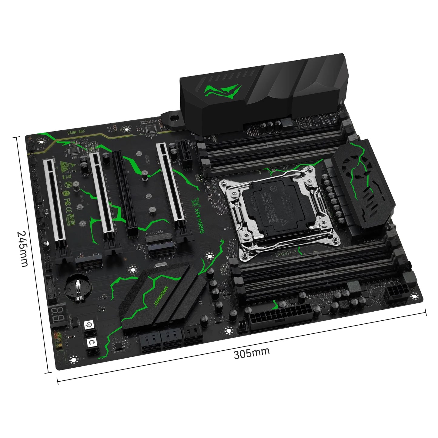 MACHINIST X99 MR9S ATX Motherboard LGA 2011-3 Supports TPM 2.0 Intel