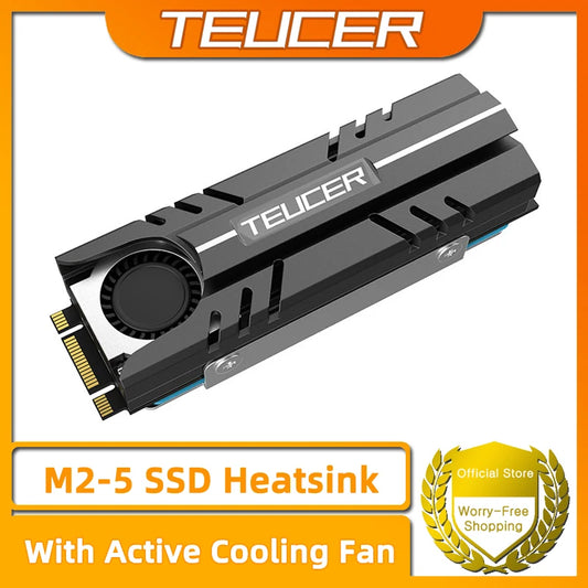 TEUCER M.2 SSD NVMe Heat Sink 2280 Solid State Disk Air Circulation