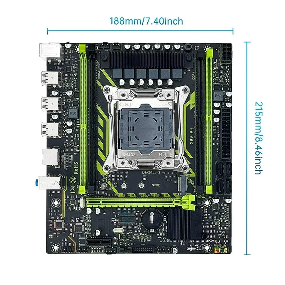 SOYO X99 Motherboard Set With LGA2011-3 Xeon E5 2630 V4 CPU DDR4 16GB