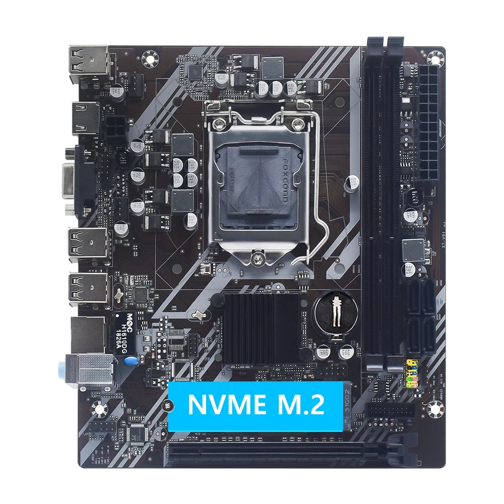 MUCAI H61 Motherboard LGA 1155 Kit Compatible With Intel Core CPUs 2nd