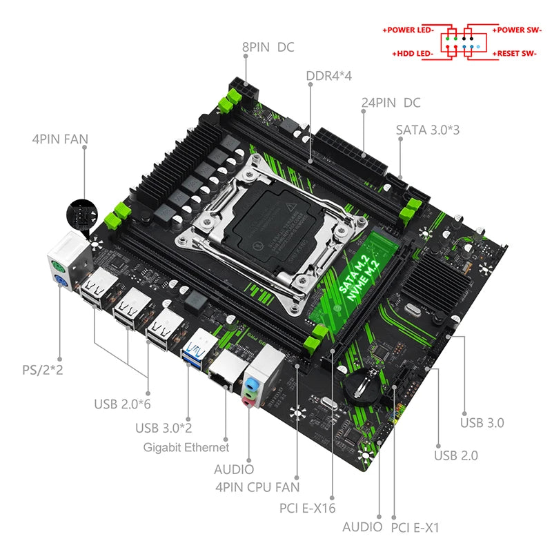 MACHINIST X99 Motherboard kit with Intel Xeon E5 2680 V3 CPU + DDR4