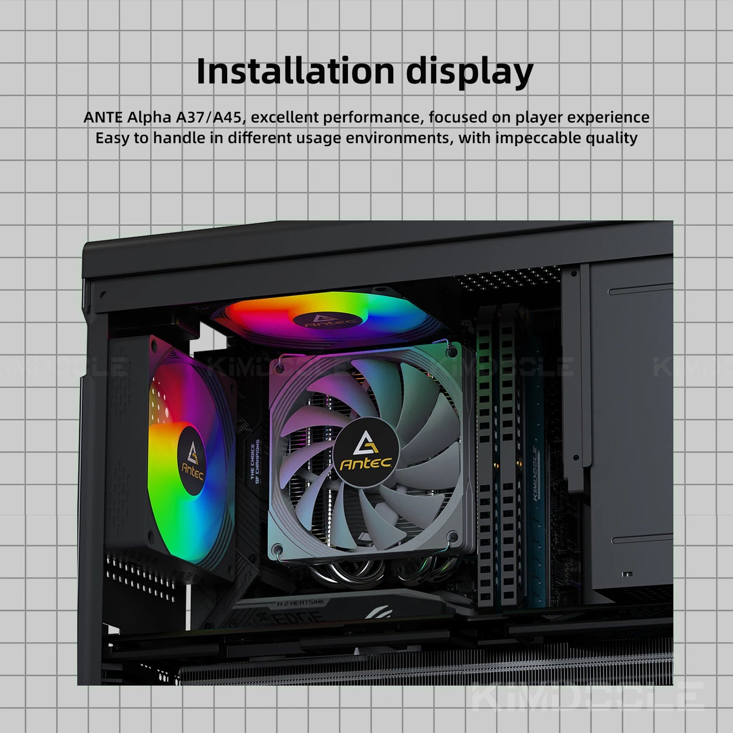 Antec A37 Push-down Pressure Profile CPU Cooler 4 Heat Pipes Air