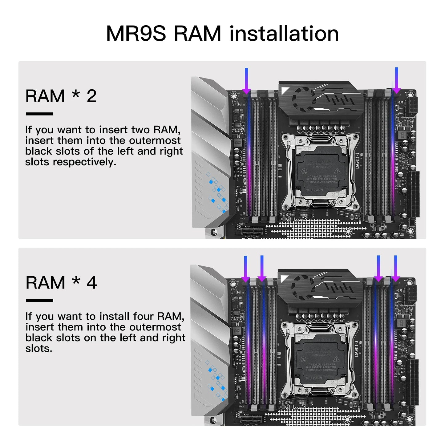 MACHINIST X99 MR9S ATX Motherboard LGA 2011-3 Supports TPM 2.0 Intel