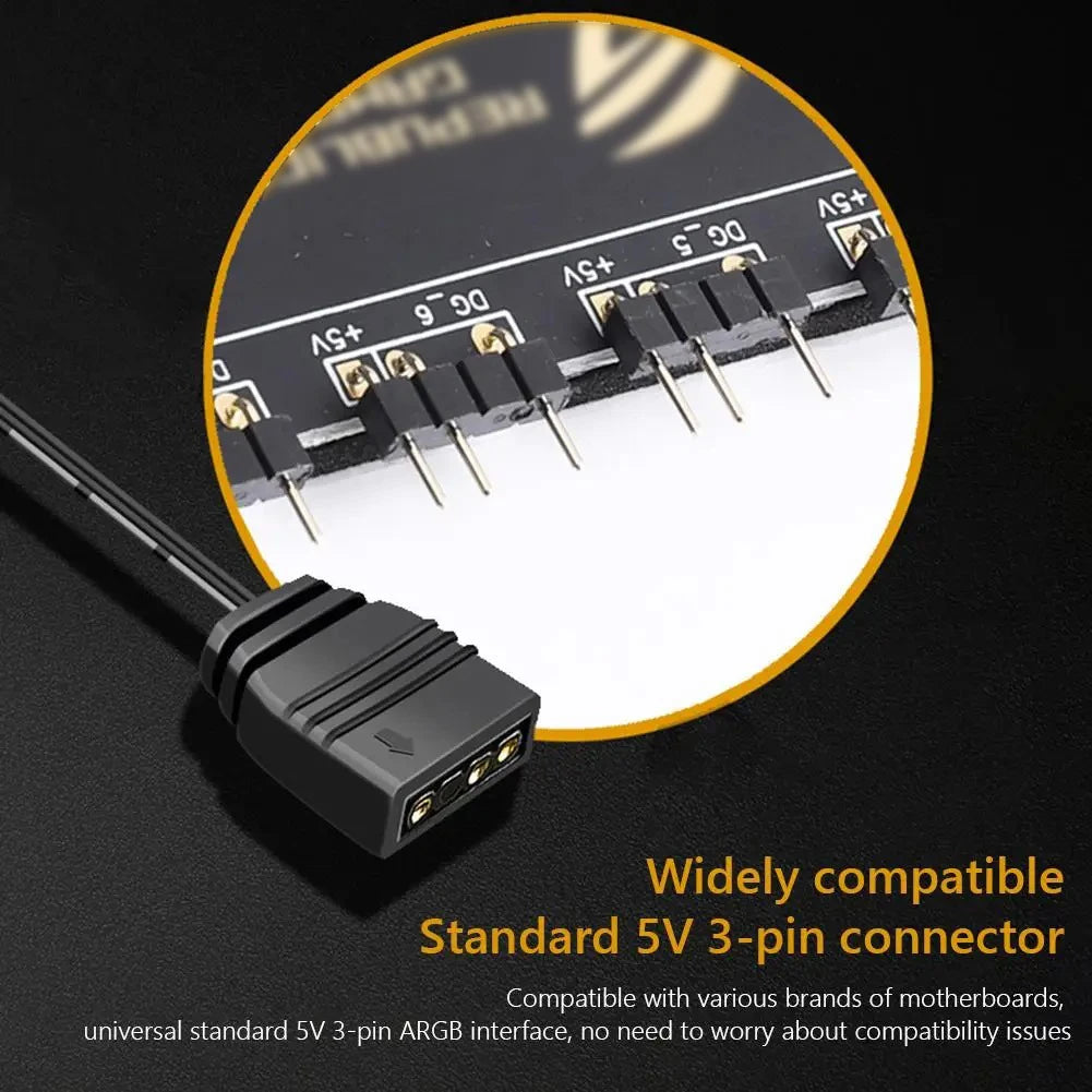 ARGB Connector 1 To 10 Port Splitter Hub 5V 3Pin ARGB Case Fan Hub