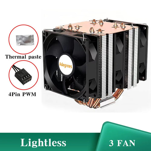 6 Heat Pipe CPU Cooler 4Pin PWM PC Quiet Air Cooler Fan for Intel LGA