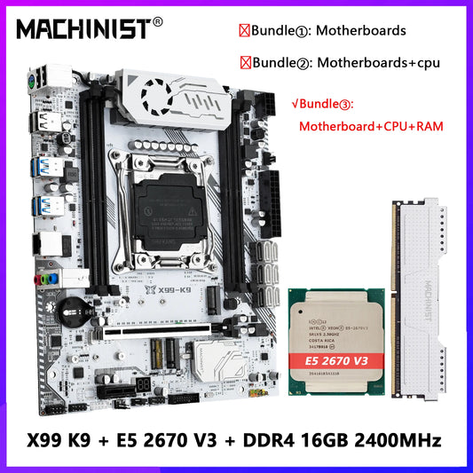 MACHINIST X99 K9 Motherboard Optional LGA 2011-3 Xeon E5 2670 V3