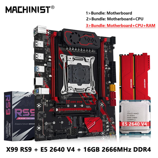 MACHINIST X99 RS9 Motherboard Combo LGA2011-3 Xeon Kit E5 2640 V4 CPU