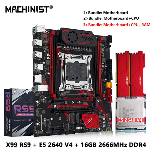 MACHINIST X99 RS9 Motherboard Combo LGA2011-3 Xeon Kit E5 2640 V4 CPU
