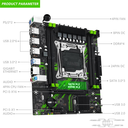 MACHINIST X99 PR9 X99 Motherboard Support LGA 2011-3 Intel Xeon E5
