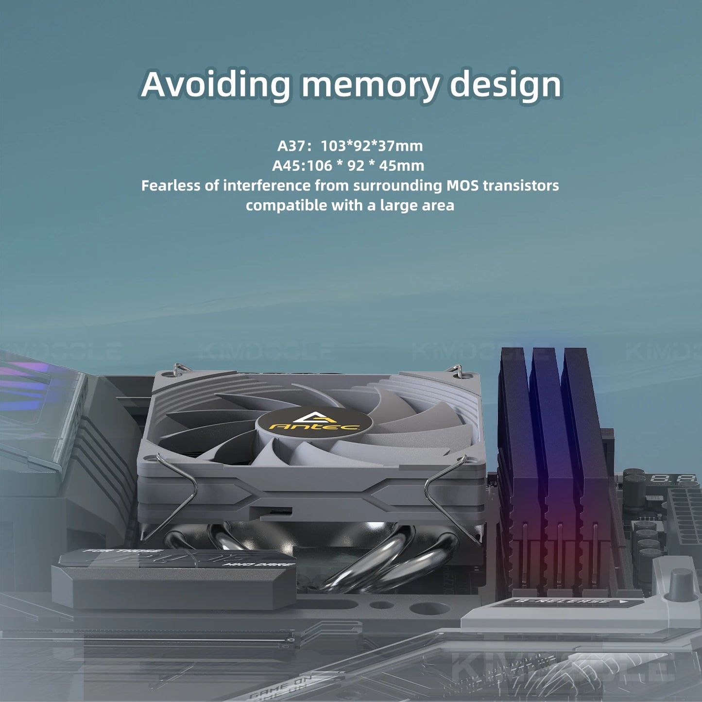 Antec A37 Push-down Pressure Profile CPU Cooler 4 Heat Pipes Air